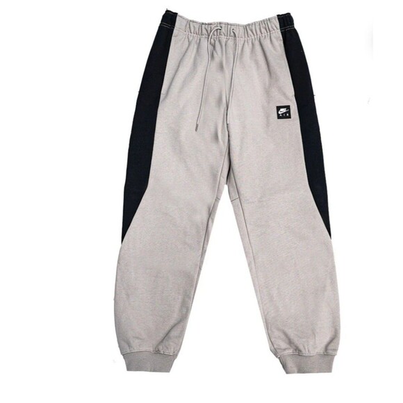 NIKE Air Jogger Pants L Men's Light Army Black Heavyweight Fleece Stacked Length